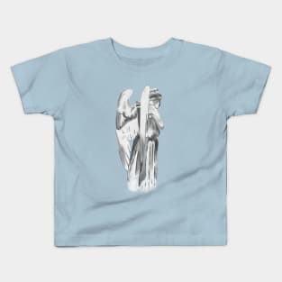 Weeping angel - Doctor Who - blue Kids T-Shirt